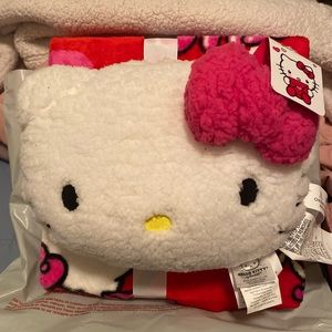 Hello Kitty Valentines Plushie and Blanket